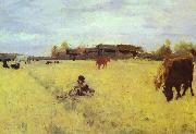 Valentin Serov October Domotcanovo painting